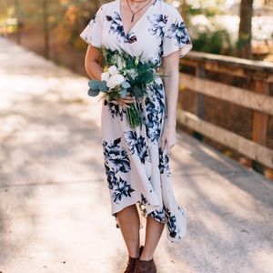 Floral high low dress